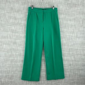 J. Crew Women's size 4 made in italy green wide leg pants 0494